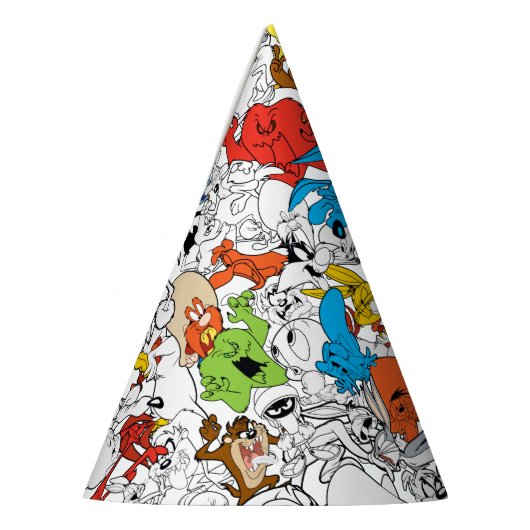 LOONEY TUNES™ Colour Pop Pattern Feesthoedjes (Links)