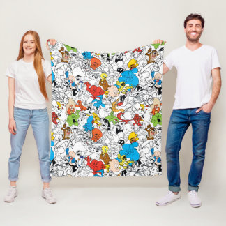 LOONEY TUNES™ Colour Pop Pattern Fleece Deken