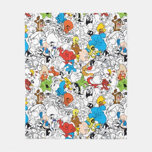 LOONEY TUNES™ Colour Pop Pattern Fleece Deken (Voorkant)
