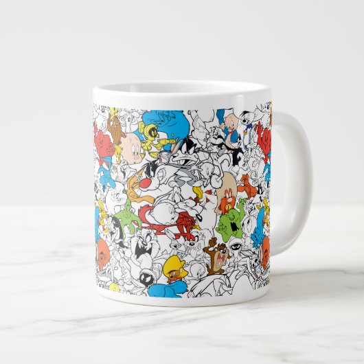 LOONEY TUNES™ Colour Pop Pattern Grote Koffiekop (Voorkant rechts)