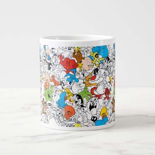 LOONEY TUNES™ Colour Pop Pattern Grote Koffiekop (Voorkant)