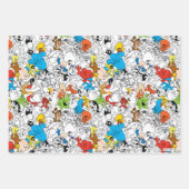 LOONEY TUNES™ Colour Pop Pattern Inpakpapier Vel (Voorkant 3)