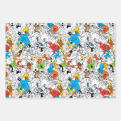 LOONEY TUNES™ Colour Pop Pattern Inpakpapier Vel (Voorkant)