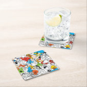 LOONEY TUNES™ Colour Pop Pattern Kartonnen Onderzetters (Insitu)