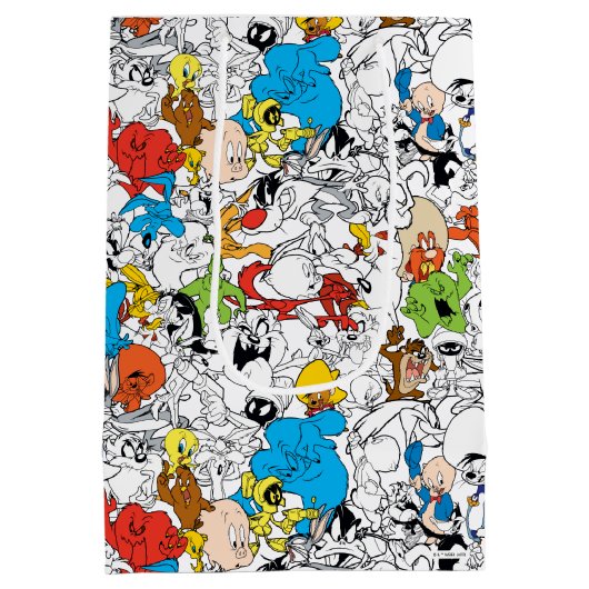 LOONEY TUNES™ Colour Pop Pattern Medium Cadeauzakje (Achterkant)
