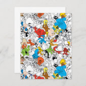 LOONEY TUNES™ Colour Pop Pattern Notitiekaartje (Voorkant / Achterkant)