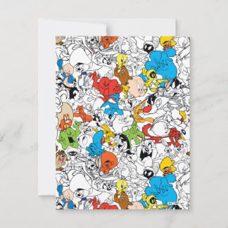 LOONEY TUNES™ Colour Pop Pattern Notitiekaartje