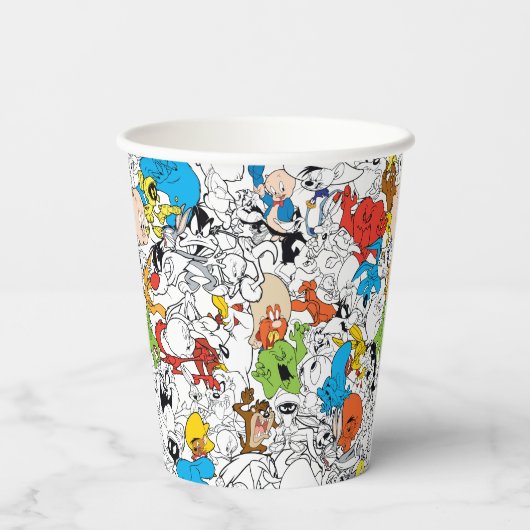 LOONEY TUNES™ Colour Pop Pattern Papieren Bekers (Achterkant)