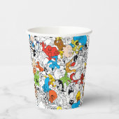 LOONEY TUNES™ Colour Pop Pattern Papieren Bekers (Links)