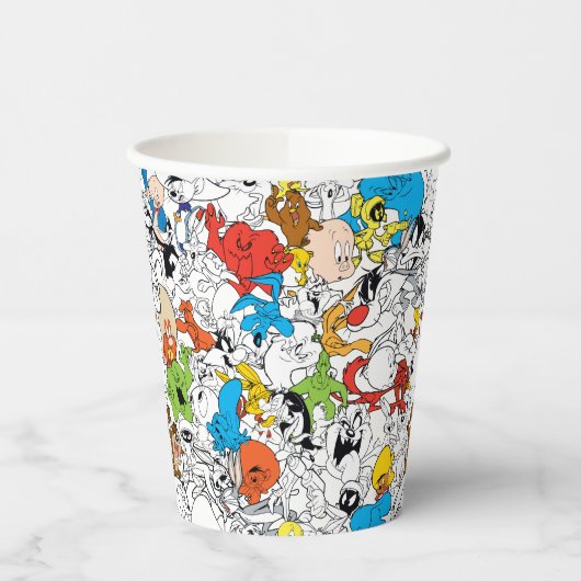 LOONEY TUNES™ Colour Pop Pattern Papieren Bekers (Links)