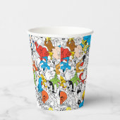 LOONEY TUNES™ Colour Pop Pattern Papieren Bekers (Rechts)