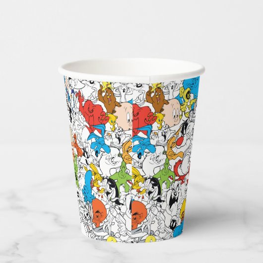 LOONEY TUNES™ Colour Pop Pattern Papieren Bekers (Rechts)