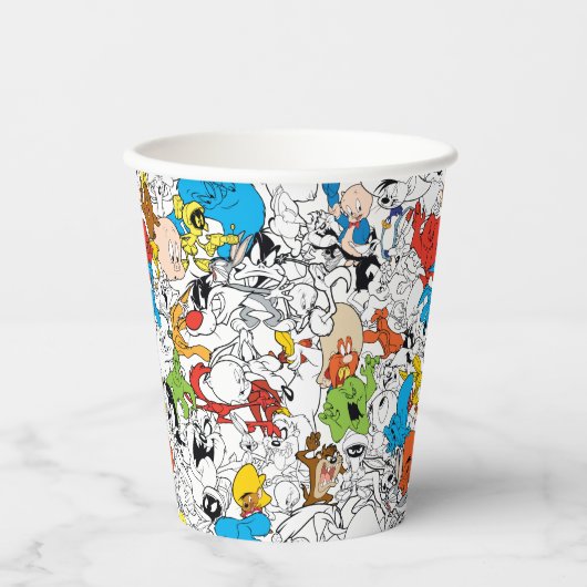 LOONEY TUNES™ Colour Pop Pattern Papieren Bekers (Voorkant)