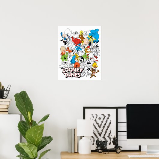 LOONEY TUNES™ Colour Pop Pattern Poster (Thuiskantoor)