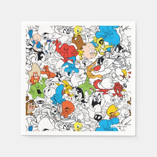 LOONEY TUNES™ Colour Pop Pattern Servet (Voorkant)