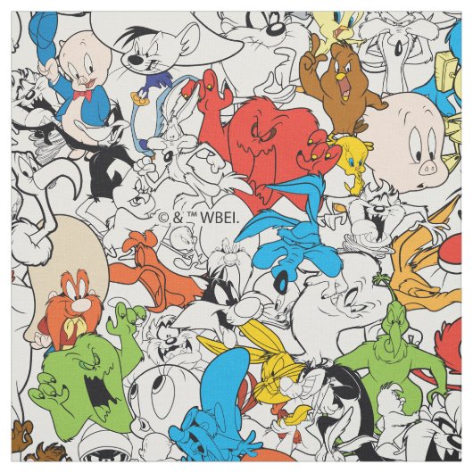 LOONEY TUNES™ Colour Pop Pattern Stof (Swatch)