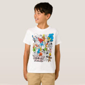 LOONEY TUNES™ Colour Pop Pattern T-shirt (Voorkant volledig)