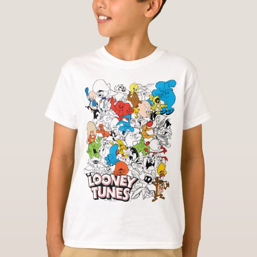 LOONEY TUNES™ Colour Pop Pattern T-shirt (Voorkant)