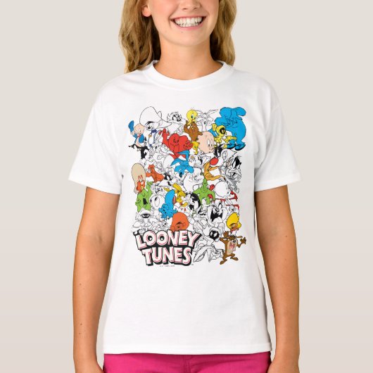 LOONEY TUNES™ Colour Pop Pattern T-shirt (Voorkant)