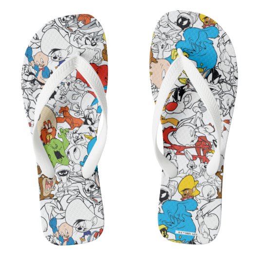 LOONEY TUNES™ Colour Pop Pattern Teenslippers (Voetbed)