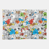 LOONEY TUNES™ Colour Pop Pattern Theedoek (Horizontaal)