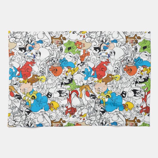 LOONEY TUNES™ Colour Pop Pattern Theedoek (Horizontaal)