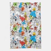 LOONEY TUNES™ Colour Pop Pattern Theedoek (Verticaal)