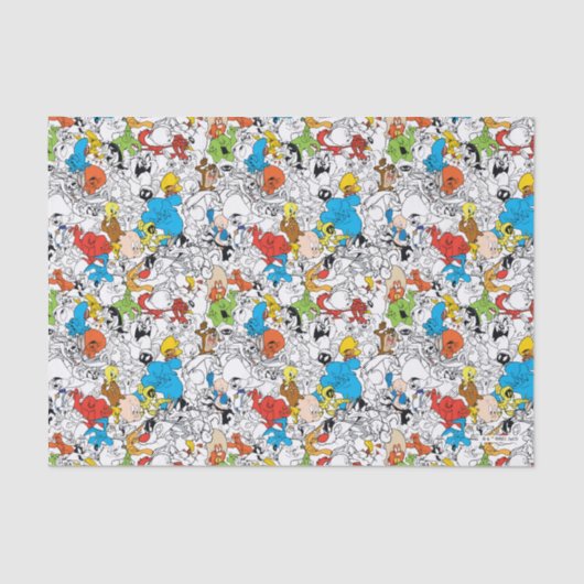 LOONEY TUNES™ Colour Pop Pattern Tissuepapier (Voorkant)