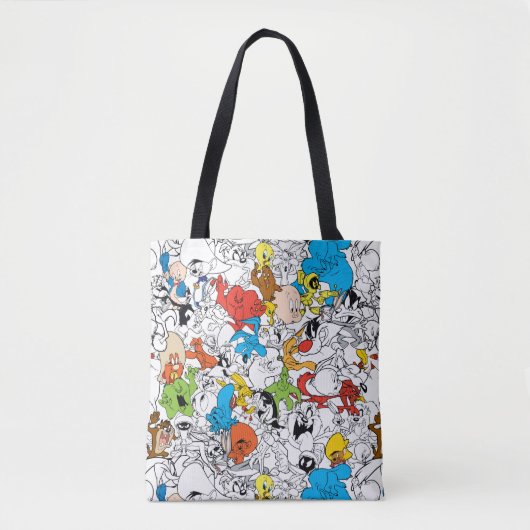 LOONEY TUNES™ Colour Pop Pattern Tote Bag (Voorkant)
