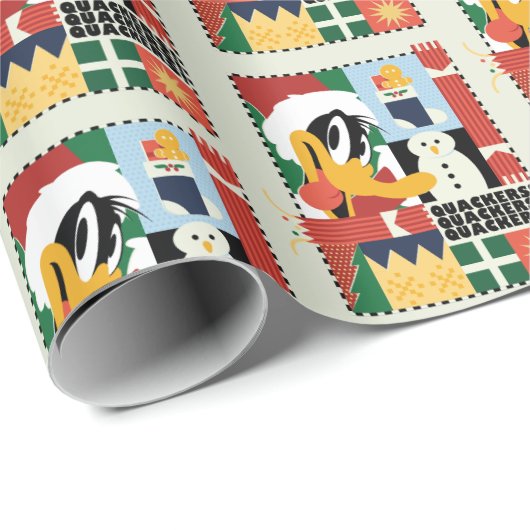 LOONEY TUNES™ DAFFY DUCK™ Holiday Quackers Cadeaupapier (Rol Hoek)