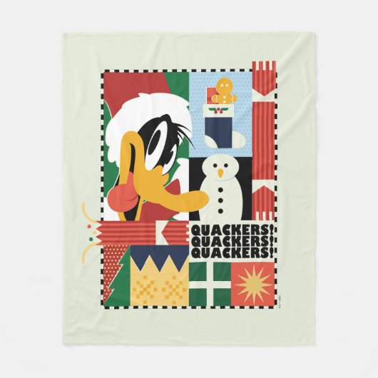 LOONEY TUNES™ DAFFY DUCK™ Holiday Quackers Fleece Deken (Voorkant)