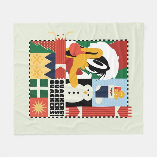 LOONEY TUNES™ DAFFY DUCK™ Holiday Quackers Fleece Deken (Voorkant (Horizontaal))