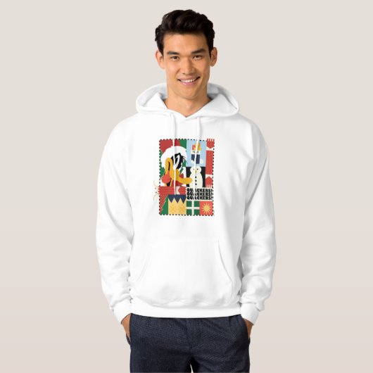 LOONEY TUNES™ DAFFY DUCK™ Holiday Quackers Hoodie (Voorkant volledig)
