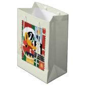 LOONEY TUNES™ DAFFY DUCK™ Holiday Quackers Medium Cadeauzakje (Voorkant Gekanteld)