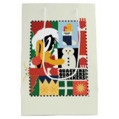LOONEY TUNES™ DAFFY DUCK™ Holiday Quackers Medium Cadeauzakje (Achterkant)
