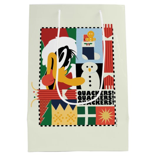 LOONEY TUNES™ DAFFY DUCK™ Holiday Quackers Medium Cadeauzakje (Achterkant)