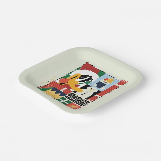 LOONEY TUNES™ DAFFY DUCK™ Holiday Quackers Papieren Bordje (Gebogen)