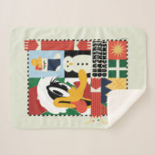 LOONEY TUNES™ DAFFY DUCK™ Holiday Quackers Sherpa Deken (Voorkant (horizontaal))