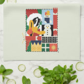 LOONEY TUNES™ DAFFY DUCK™ Holiday Quackers Theedoek (Gevouwen)