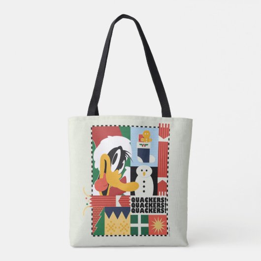 LOONEY TUNES™ DAFFY DUCK™ Holiday Quackers Tote Bag (Achterkant)