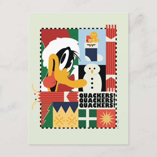 LOONEY TUNES™ DAFFY DUCK™ Vakantie Kwakkers Feestdagenkaart (Voorkant)