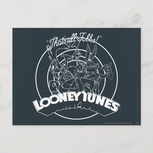 LOONEY TUNES™ DAT IS ALLE FOLKS!™ BRIEFKAART (Voorkant)