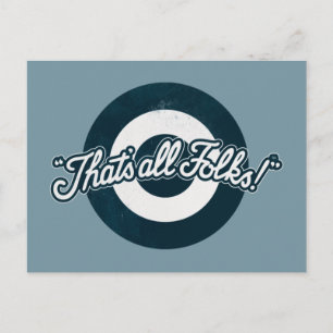 LOONEY TUNES™ "DAT IS ALLE FOLKS!™" BRIEFKAART