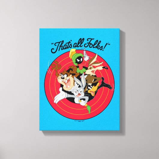 LOONEY TUNES™ "DAT IS ALLE FOLKS!™" Bullseye Group Canvas Afdruk (Voorkant)