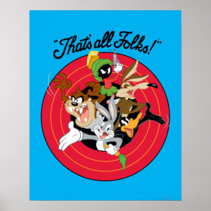 LOONEY TUNES™ "DAT IS ALLE FOLKS!™" Bullseye Group Poster