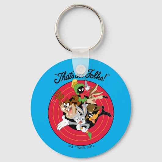 LOONEY TUNES™ "DAT IS ALLE FOLKS!™" Bullseye Group Sleutelhanger (Voorkant)