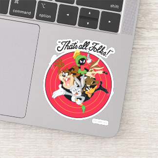 LOONEY TUNES™ "DAT IS ALLE FOLKS!™" Bullseye Group Sticker