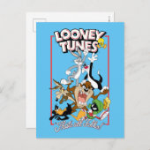 LOONEY TUNES™ "DAT IS ALLEMAAL FOLKS!™" Group Stac Briefkaart (Voorkant / Achterkant)