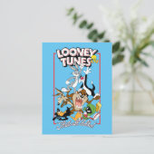 LOONEY TUNES™ "DAT IS ALLEMAAL FOLKS!™" Group Stac Briefkaart (Staand voorkant)