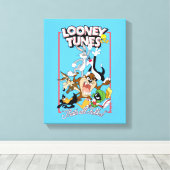 LOONEY TUNES™ "DAT IS ALLEMAAL FOLKS!™" Group Stac Canvas Afdruk (Insitu (Houten vloer))